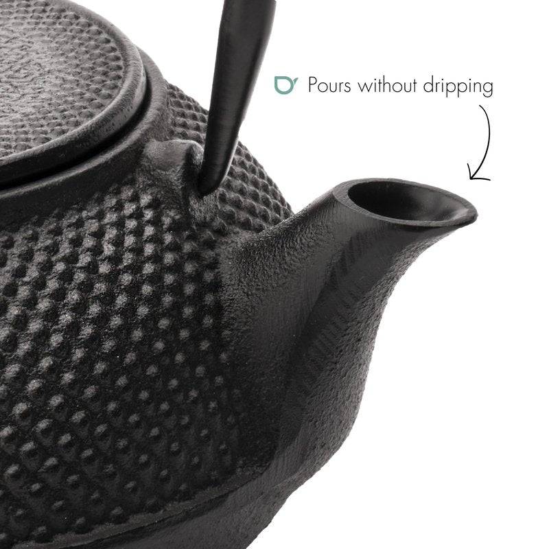 bredemeijer Jang Teapot, 0.8-Liter, Black Cast Iron