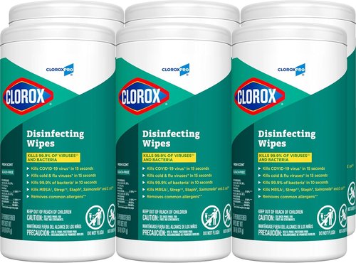 CloroxPro Disinfecting Wipes - Fresh Scent, 75 Count | Pack of 6 for Effective Cleaning