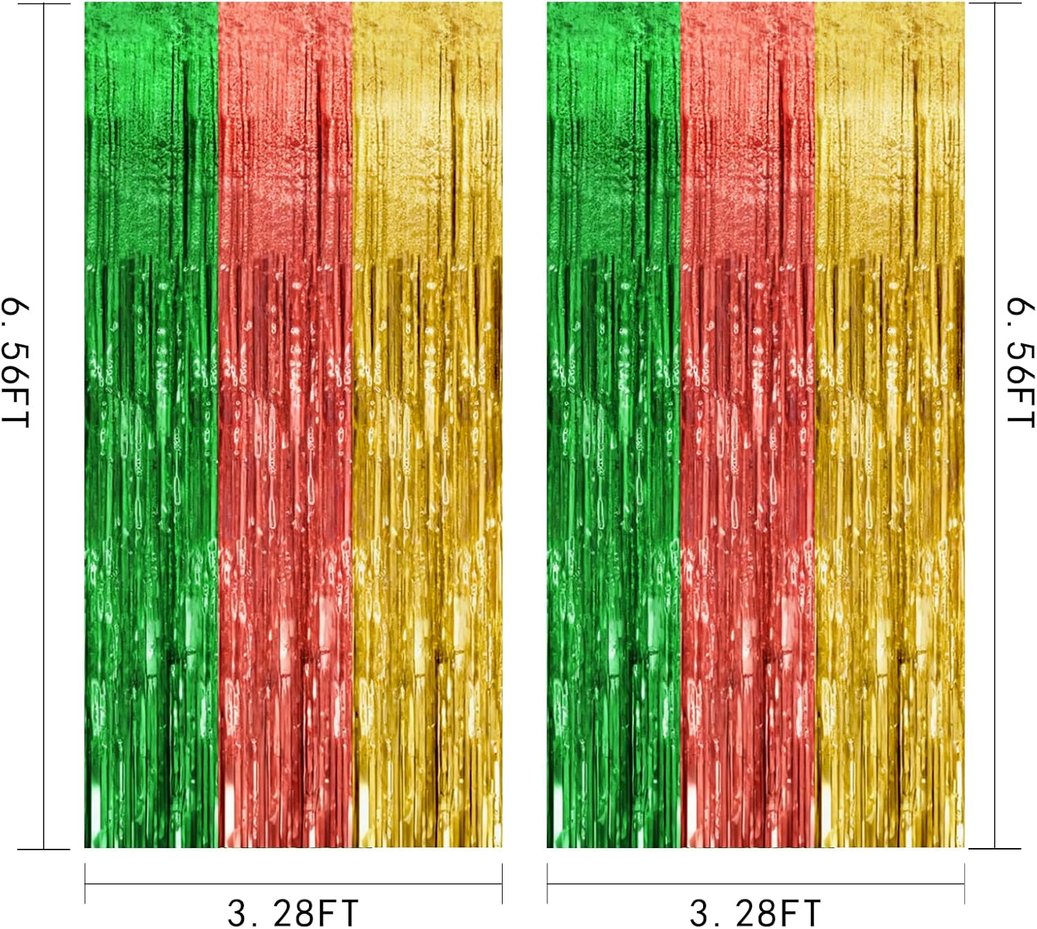 Skiennix Hawaii Party Backdrop Decorations - Vibrant Foil Fringe Curtains | 10 Pack for Summer Celebrations