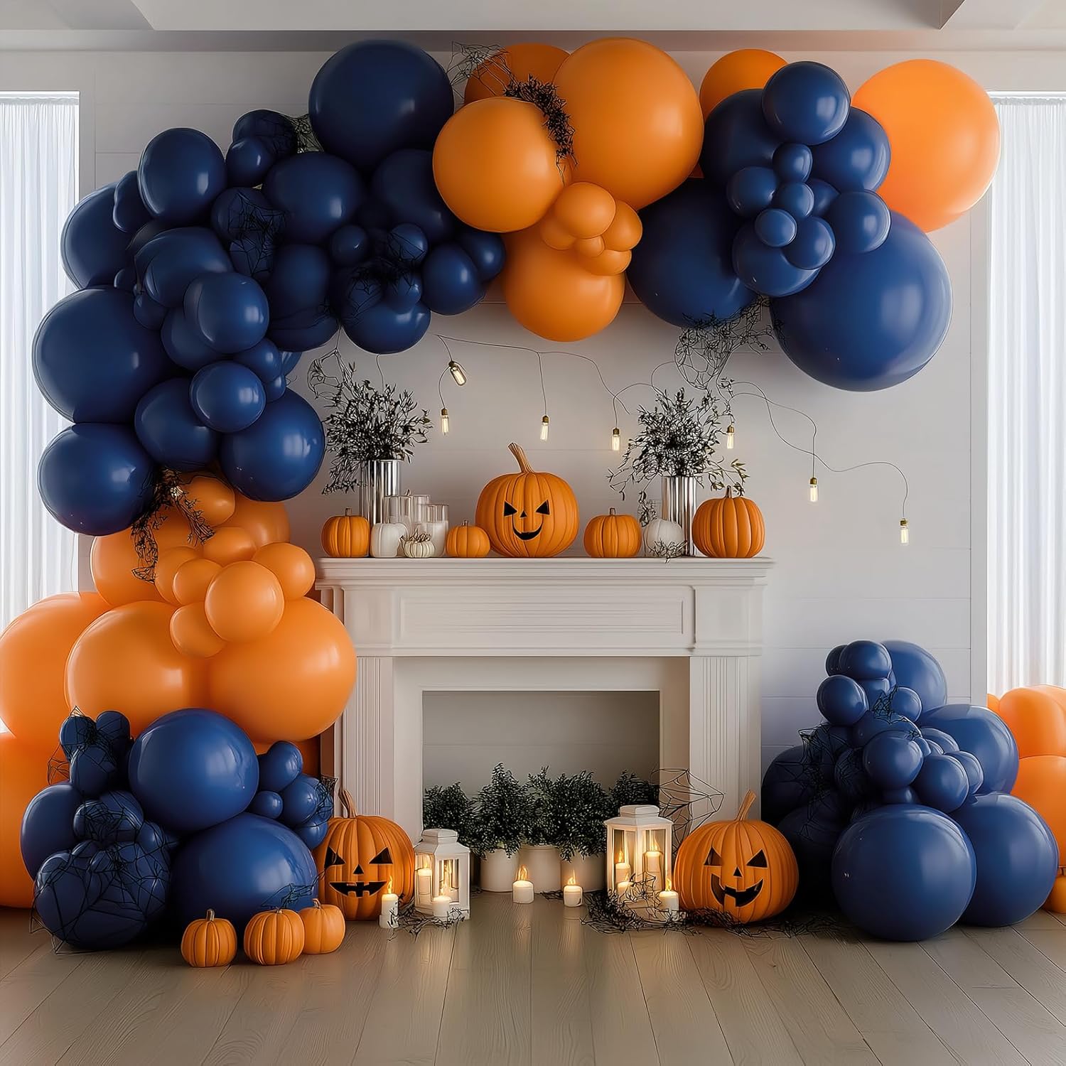 Skiennix Navy Blue Balloon Arch Kit - 133pcs Dark Blue Latex Balloons in Various Sizes for Parties & Events