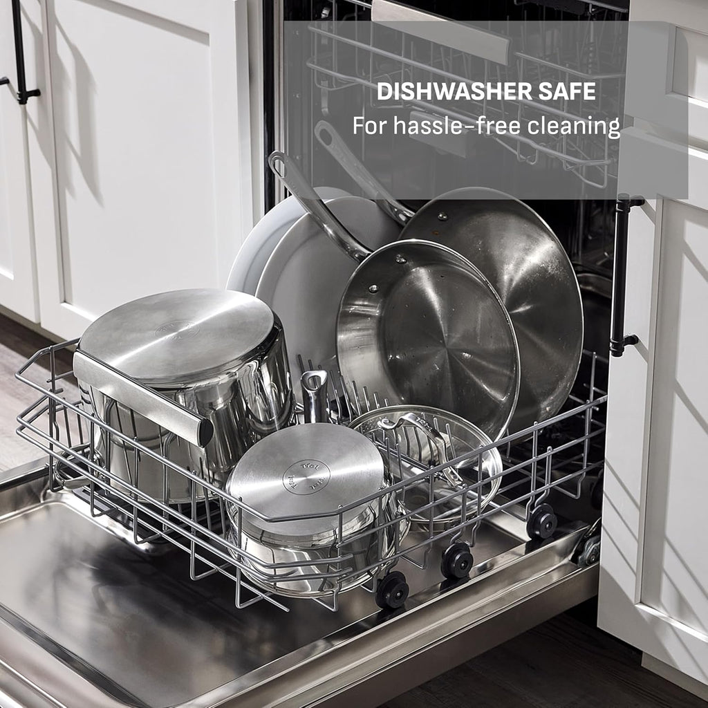 T-Fal Gourmet Stainless Steel Pan Set - 11" & 12" Induction Compatible Skillets | Dishwasher & Oven Safe to 500°F