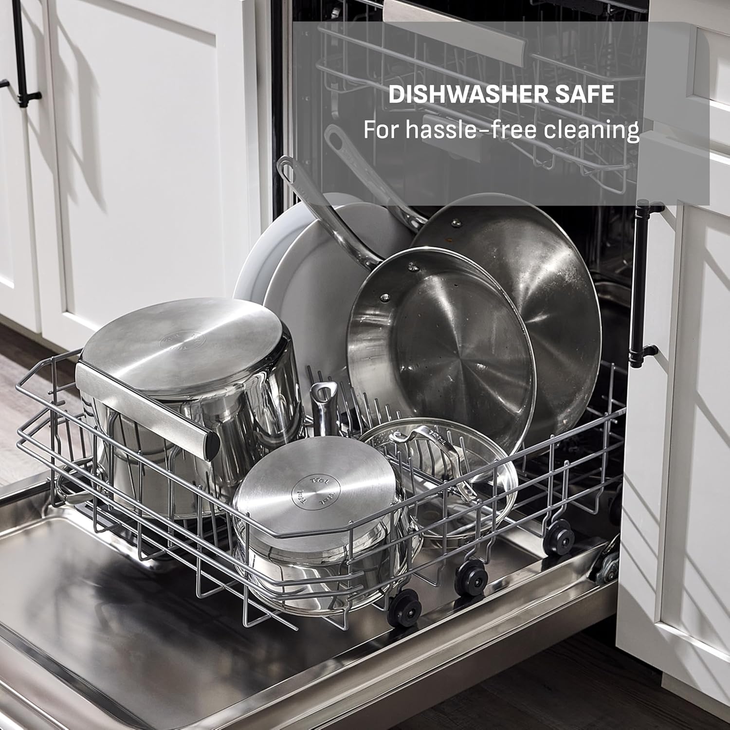 T-Fal Gourmet Stainless Steel Pan Set - 11" & 12" Induction Compatible Skillets | Dishwasher & Oven Safe to 500°F