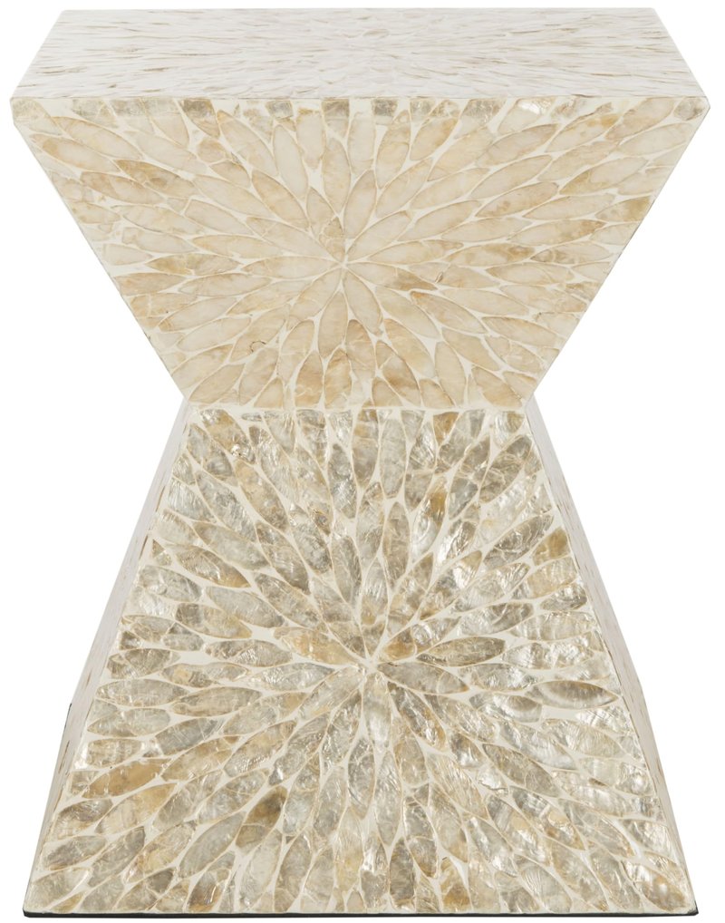 Safavieh Home Collection Calypso Multi Beige Sunburst Mosaic Stool