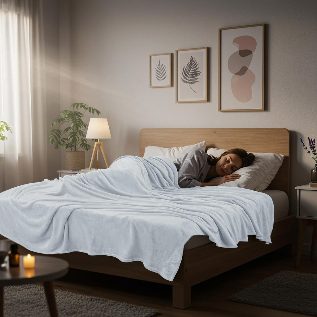 Utopia Bedding Fleece Blanket - King Size Light Grey (90x102 Inches) | Ultra Soft, Warm & Cozy All-Season Decor