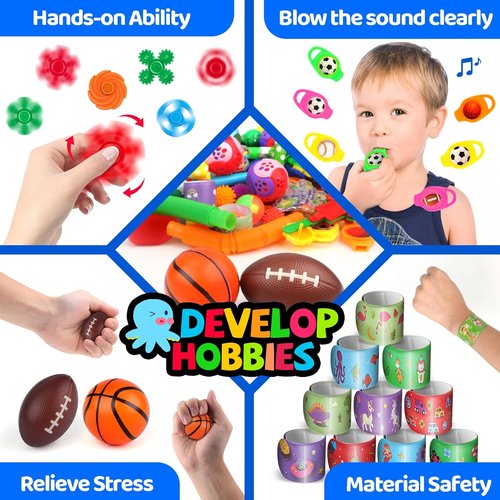 Amy&Benton 200PCS Party Favors - Fun Goodie Bag Stuffers & Prize Box Toys for Kids Ages 4-8