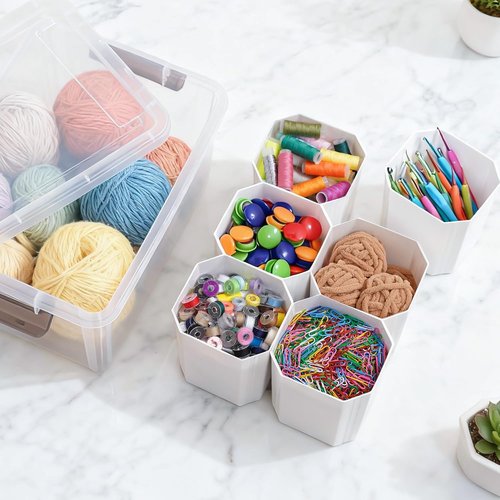 Citylife 17 QT Clear Plastic Storage Bins - Stackable Multipurpose Organizing Containers | 4-Pack
