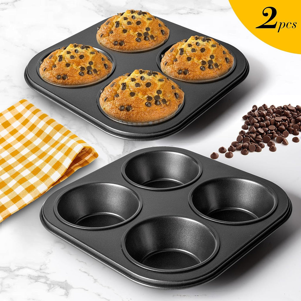 Yomvzake Air Fryer Muffin Pan - Nonstick 2-Pack Cupcake Molds for Toaster Oven | Perfect for Baking