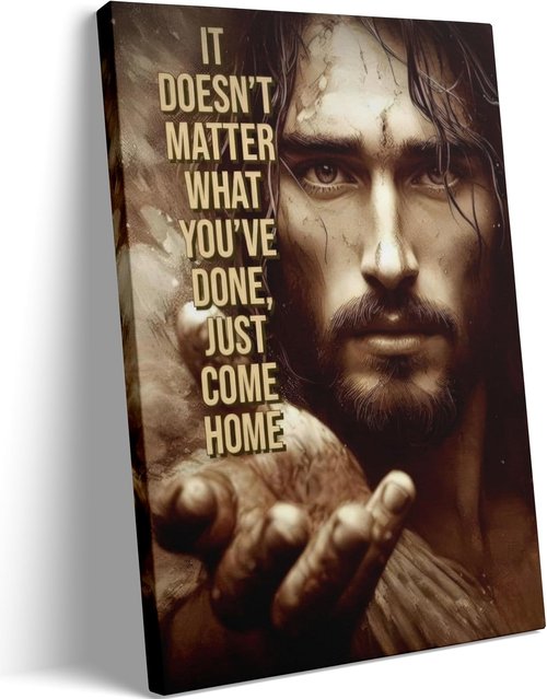 Jesus Christ Canvas Wall Art - Inspiring Religious Painting for Home & Office Decor | Motivational Artwork