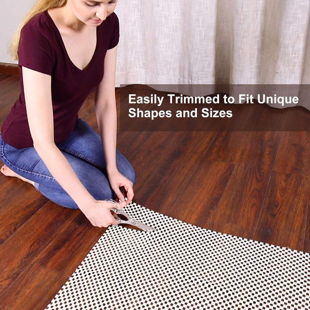 Veken Rug Pad Gripper - Non-Slip 2x8 Ft for Hardwood & Tile Floors | Thick Anti-Skid Mat