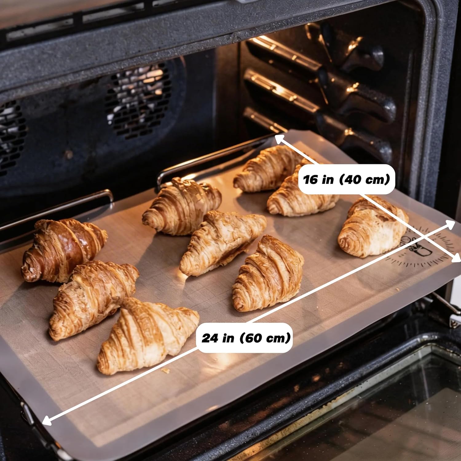 Silicone Baking Mats - Non-Stick Baking Sheet Liners | Pack of 2, 16 x 24 Inch (40x60 cm)