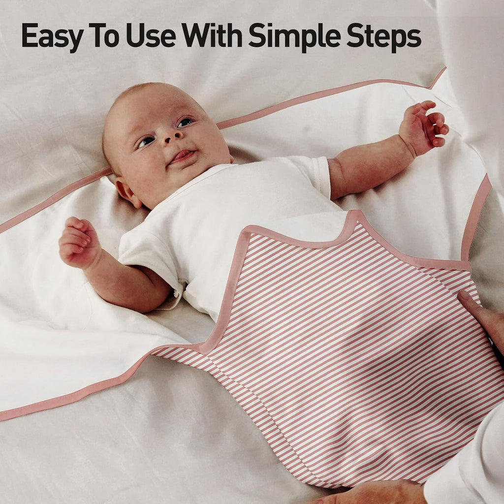 Skiennix Organic Baby Swaddle Sleep Sacks - 100% Cotton, Soft & Snug 2-Pack for Newborns 0-3 Months