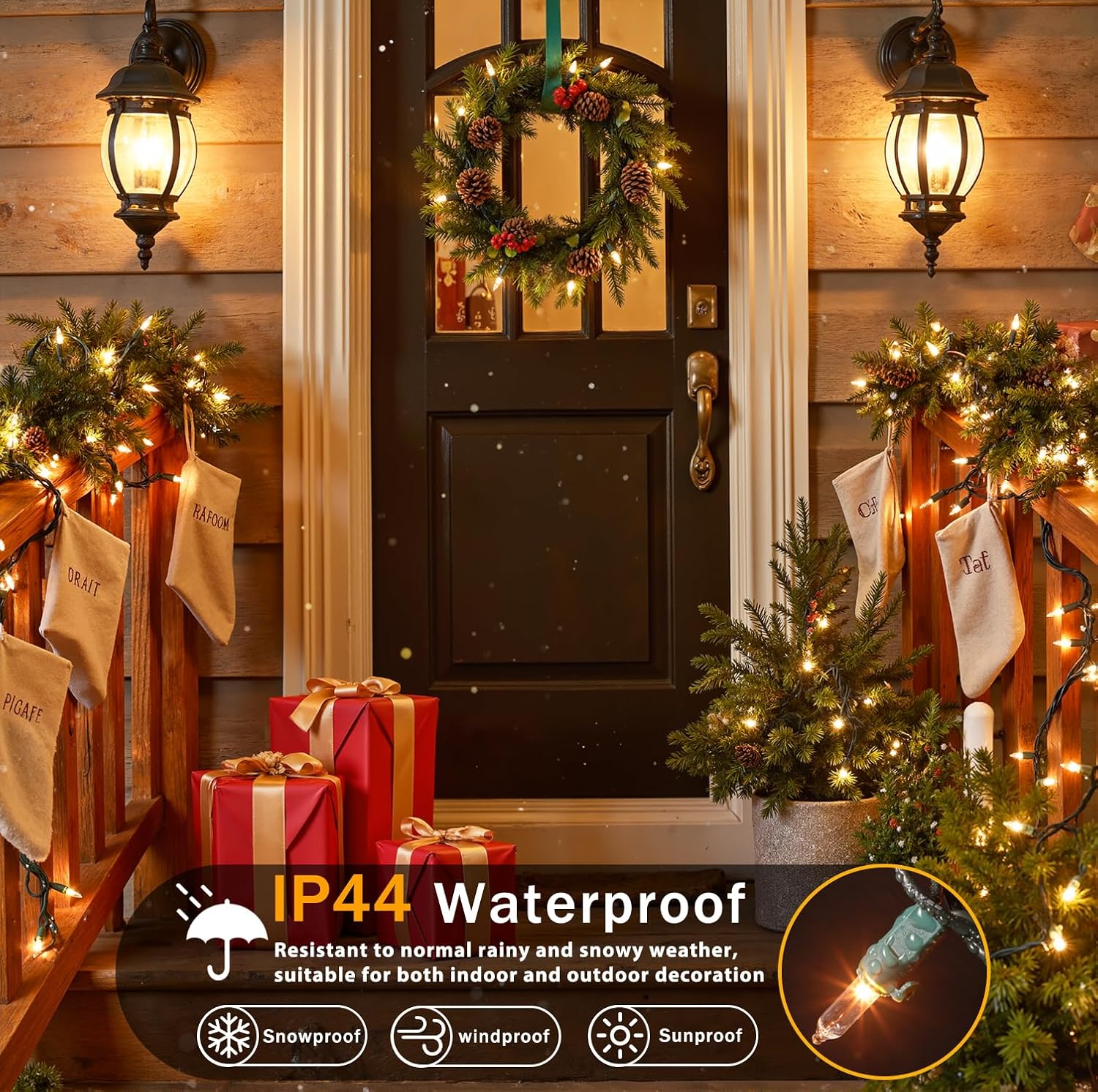 Skiennix 50-Count Warm White Christmas Lights - 13FT Mini String Lights for Indoor & Outdoor Decor