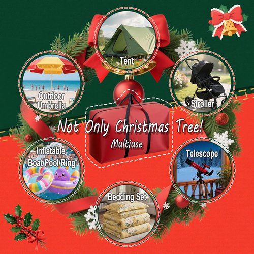 Heavy Duty Christmas Tree Storage Bag by [Brand Name] - Waterproof 600D Oxford | Fits 3FT/4FT/5FT Trees