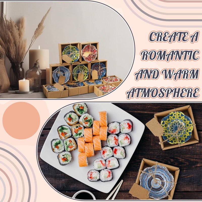 Yoande 24 Pcs Mexican Wedding Favors for Guests Bulk 3.3 Inches Small Ceramic Bowl Mexican Salsa Bowl Dipping Boho Pottery Dishes for Bridal Pooja Baby Shower Birthday Guest Gift Rustic Souvenirs