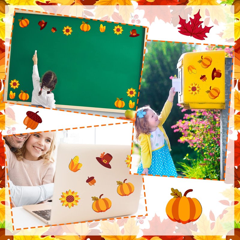 Tallew 24 Pcs Fall Refrigerator Magnets Fall Theme Car Decals Holidays Magnetic Stickers Pumpkin Autumn Leaves Acorn Decoration Autumn Harvest Decoration Fall Theme Thanksgiving Decoration(Null)