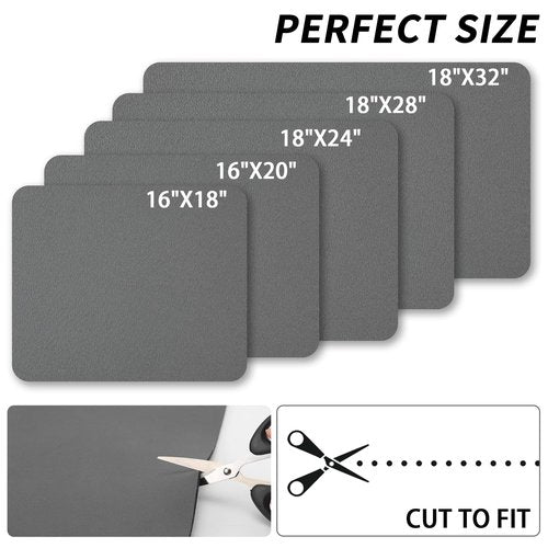 HotLive Dish Drying Mat for Kitchen Counter, Heat Resistant Drainer Mats with Non-slip Rubber Backed, Hide Stain Kitchen Super Absorbent Draining Mat, Easy to Clean Dish Rack Pad, Dark Grey 18"x32"