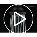 High Pressure 4.7-Inch Fixed Rain Shower Head, 5 Spray Settings, Bronze