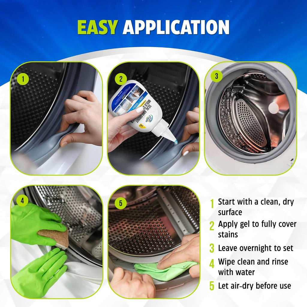 True Fresh Heavy Duty Mold Stain Remover Gel - Powerful Cleaner for Washing Machine Seals & Grout - 7 oz