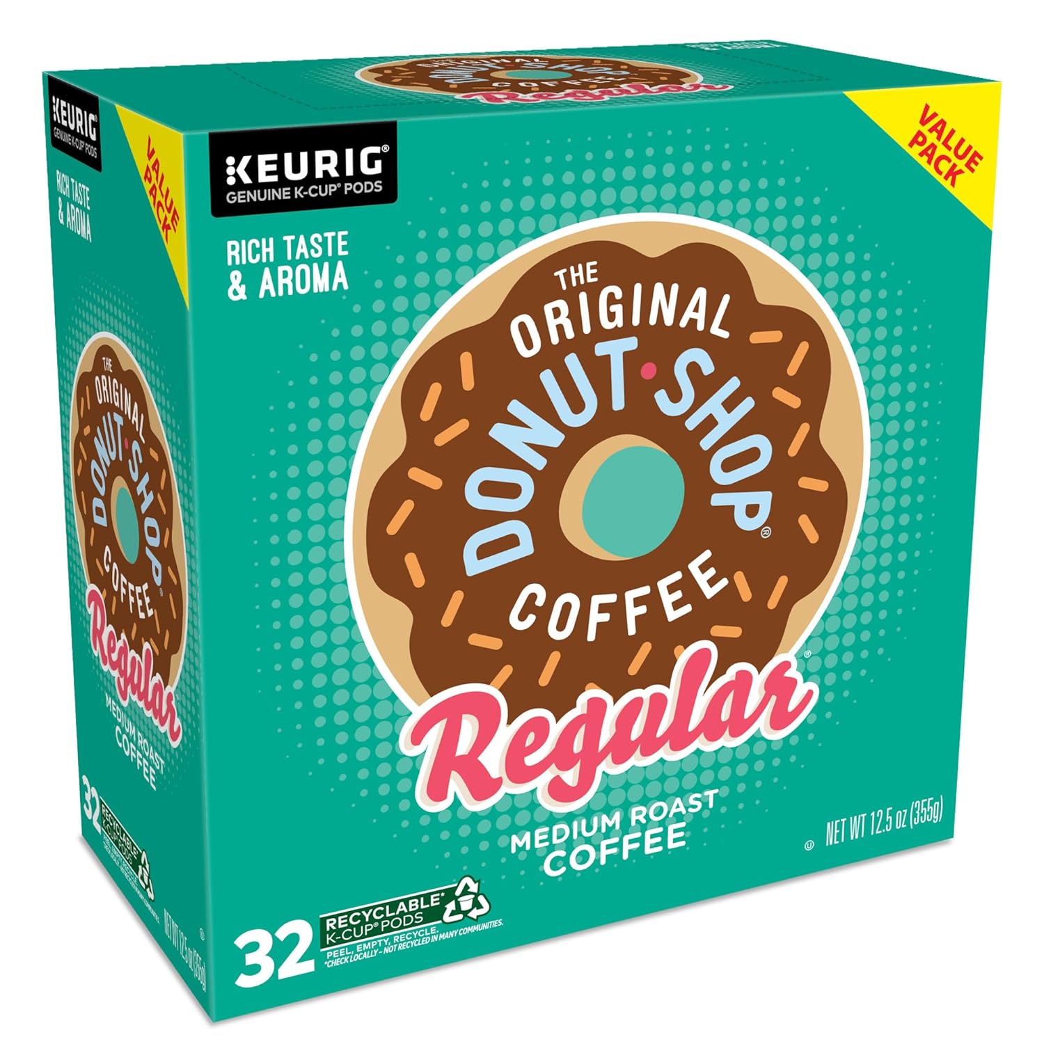 Original Donut Shop K-Cup Pods - Medium Roast Coffee, Single-Serve, 32 Count