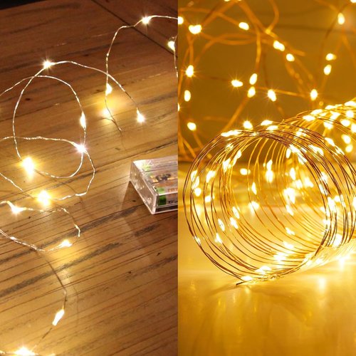 Ariceleo LED String Lights - 16.4ft Battery Operated & 65.6ft USB with 8 Lighting Modes