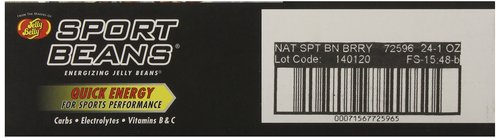 Jelly Belly Sport Beans, Berry Energizing Jelly Beans, 1-Ounce Bags (Pack of 24)