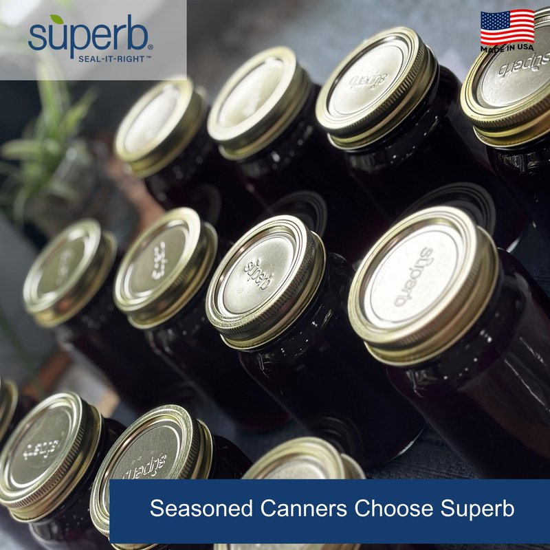 Superb Regular Mouth Mason Jar Canning Lids with Bands/Jar Rings – Made in the USA