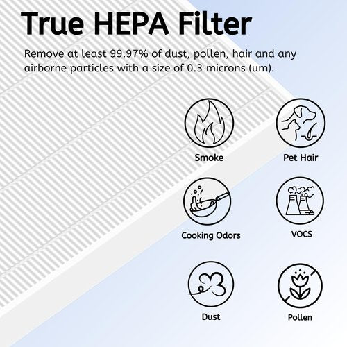 Nispira 5500 C535 115115 Filter Replacement For Winix Air Purifier True HEPA Carbon 6300, P300, 5300, 5300-2, 6300-2, AM90, C909, 9800 Electrolux Fellowes EL490A EL491A AP-300PH EL017 9370101, 3 Sets