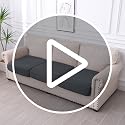Waterproof Couch Cushion Covers (3 Pack) - Stretch Non-Slip Sofa Seat Covers
