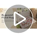 Boho Floral Washable Area Rug, 2x3 Non-Slip Low Pile Entryway Throw Mat