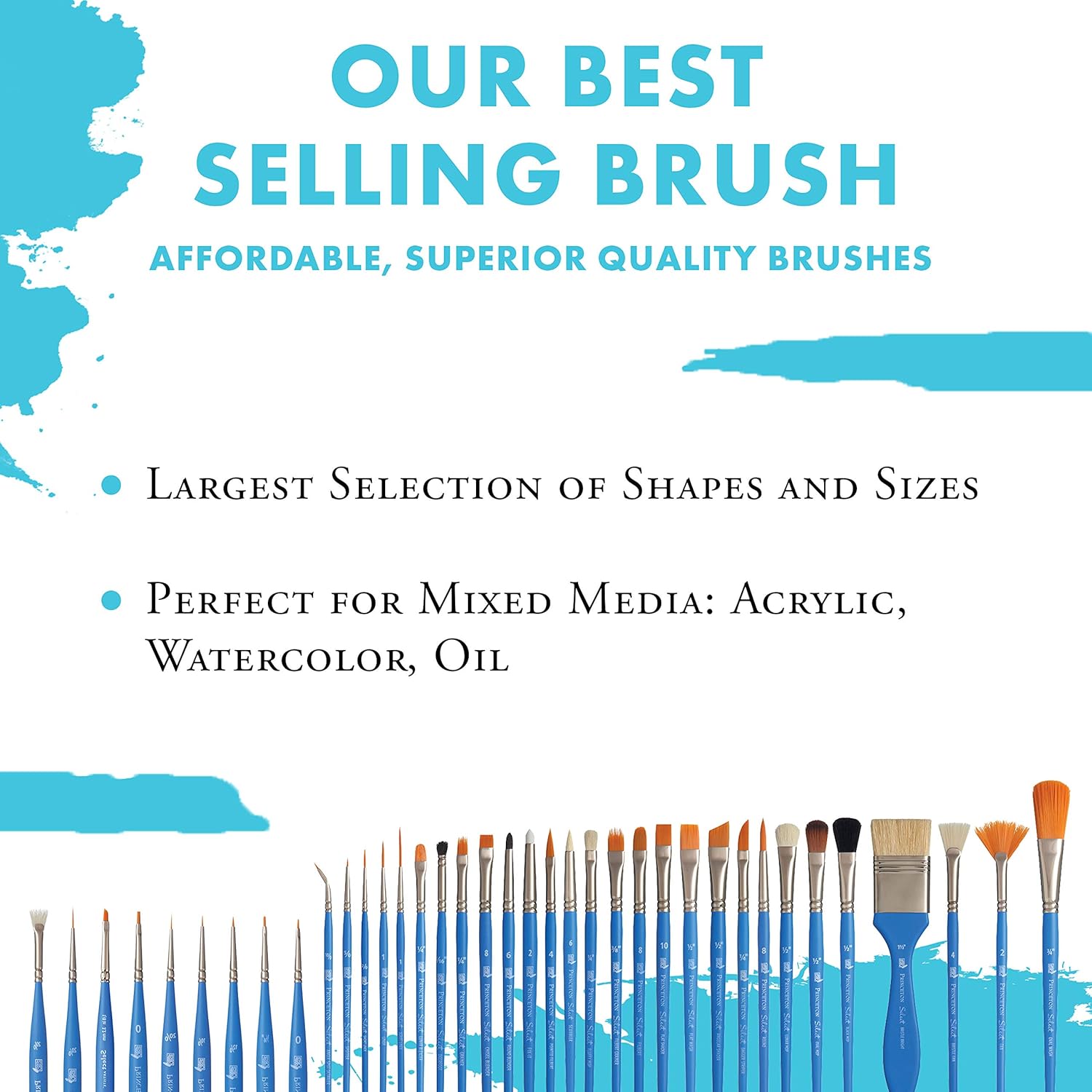 Princeton Select Artiste 3750 Paint Brush - Versatile Liner for Acrylic, Watercolor & Oil - 0 Size