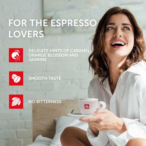 Illy iperEspresso capsules - Classico Medium Roast Coffee - Mild & Balanced - 100% Arabica - 21 Count Capsules per Can (Pack of 4)