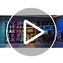 5-Tier Glass Display Cabinet with RGB LED Lights, Lock and Motion Sensor