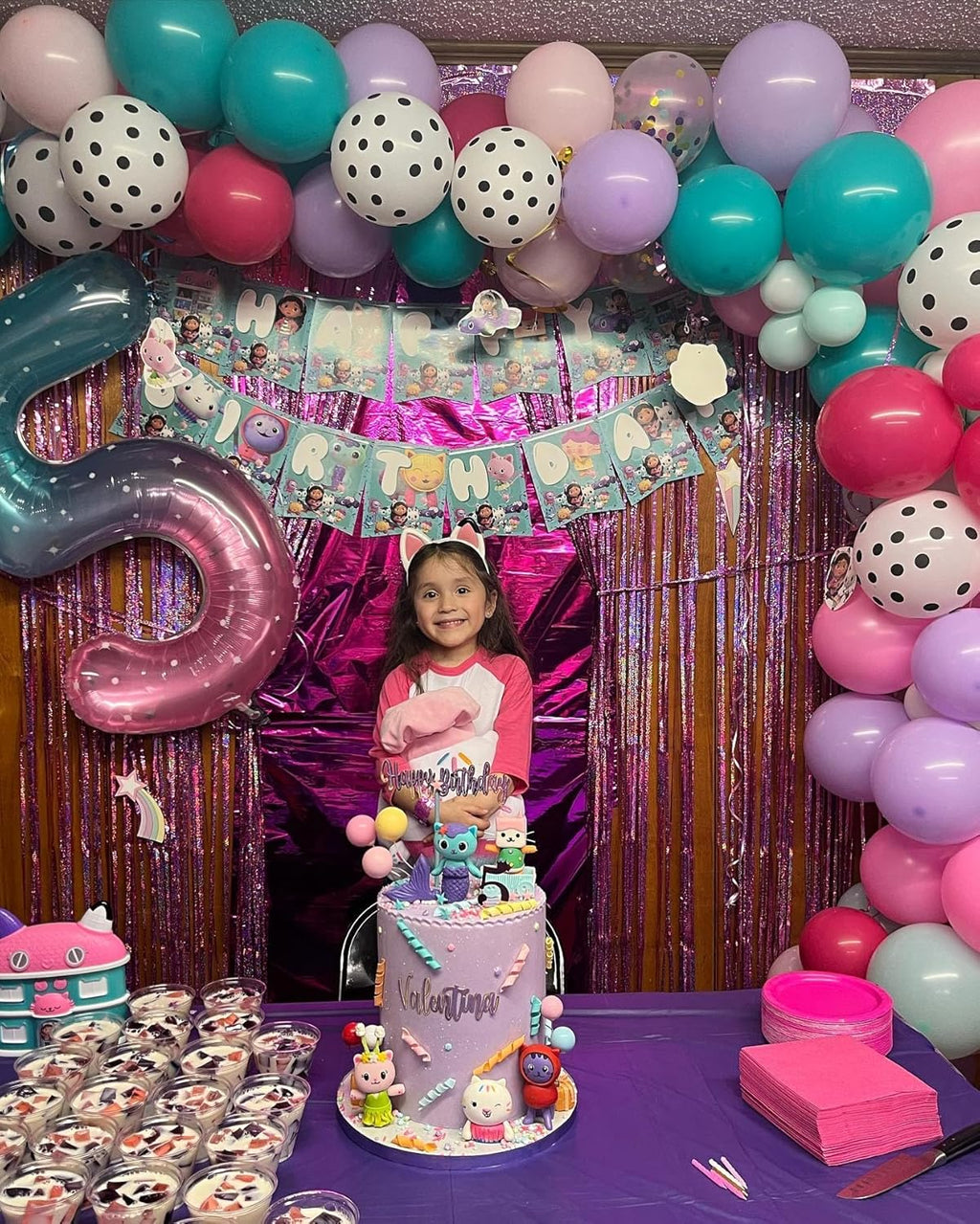 Starry Sky 40-Inch Number 4 Balloon - Perfect 4th Birthday Decorations for Girls | Large Party Decor