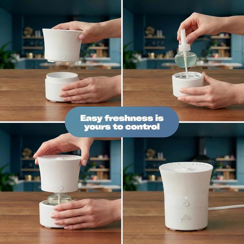 Glade Scented Oil Air Freshener - Clean Linen | Includes 1 Device + 4 Refills, 2.61 fl oz