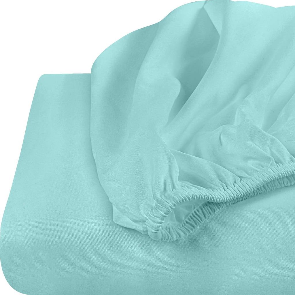 Utopia Bedding Twin XL Fitted Sheets - Soft Brushed Microfiber with Deep Pockets - Spa Blue (Pack of 2)