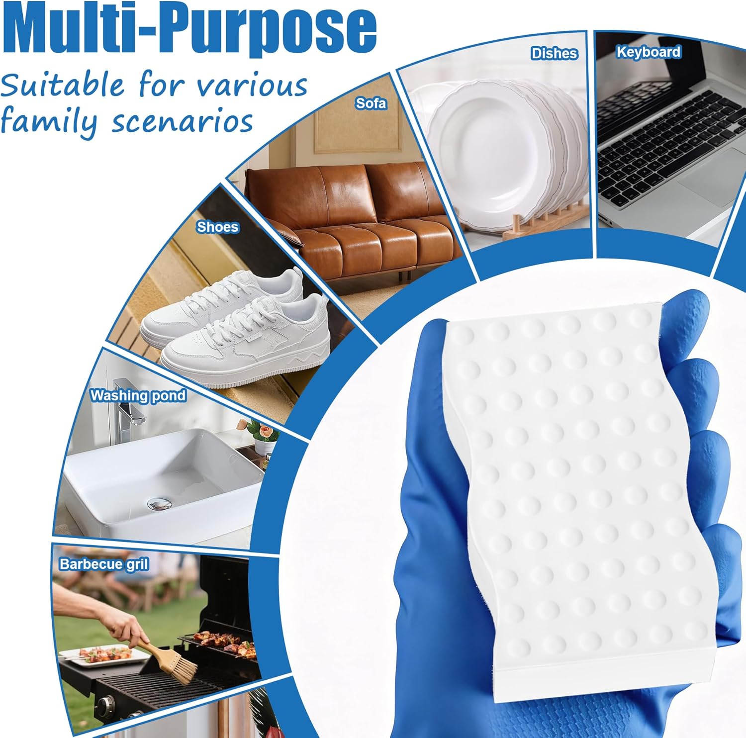 Skiennix Magic Cleaning Sponges - 2X Density Melamine Erasers for Non-Scratch Cleaning | 20 Pack