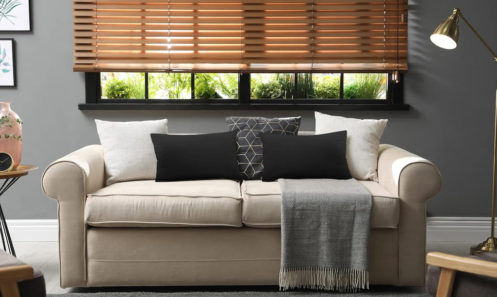 Utopia Bedding 12x20 Pillow Inserts - Set of 2 Black Decorative Throw Pillows for Sofa & Couch - Soft & Supportive Cushions
