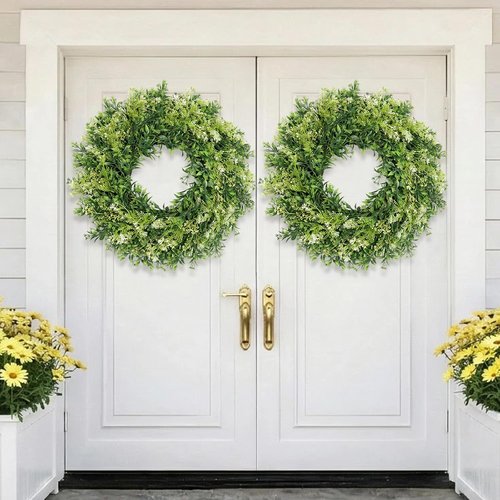 Eucalyptus Wreath - 28 Inch Large Artificial Greenery for Front Door | Year-Round Home Decor