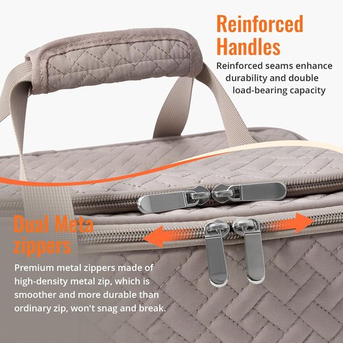 Insulated Casserole Carrier - Portable Hot/Cold Food Holder for Parties & Travel | Fits 9" x 13" Dish (Grey)
