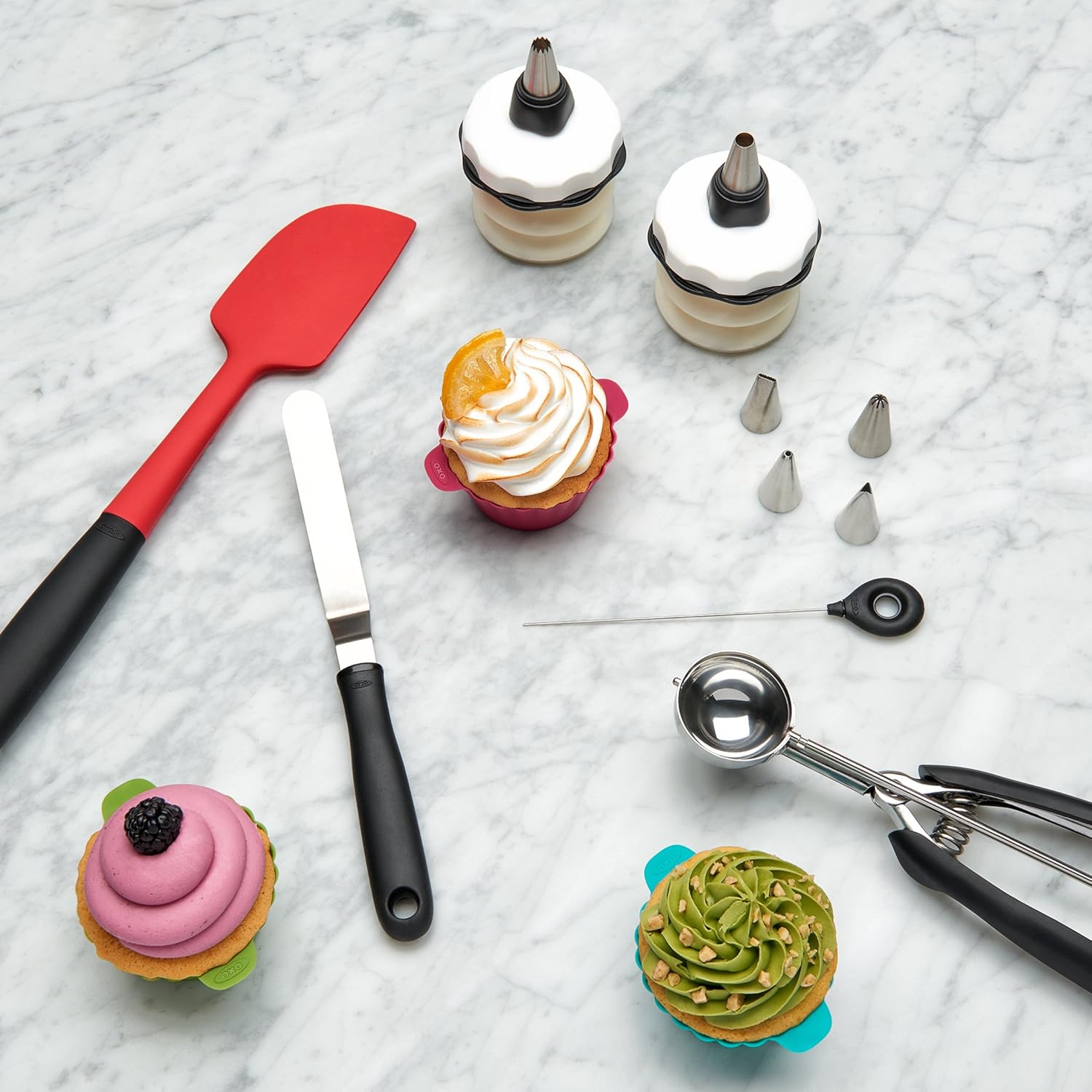 OXO Good Grips Silicone Baking Cups - Reusable, BPA-Free, Non-Stick | 12 Pack for Cupcakes & Muffins