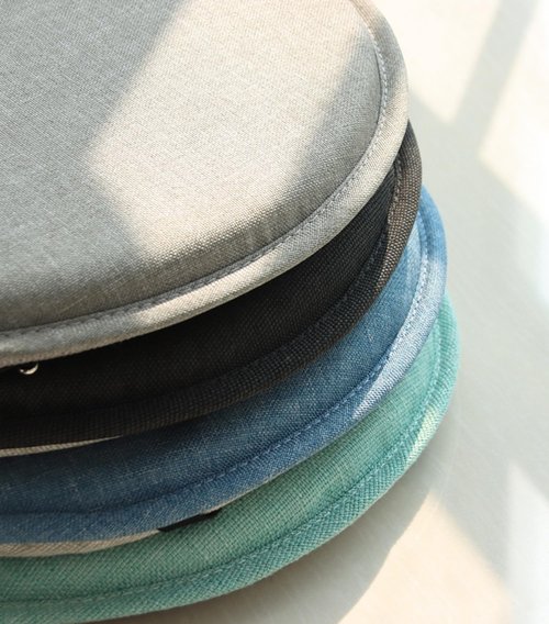 13" Round Bar Stool Cushions Set of 2 Circle Chair Pads Anti Slip Chair Seat Cushion Padded with Straps for Kitchen Dining Chairs High Stools Retro Green
