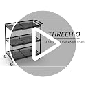 3-Tier Heavy-Duty Rolling Utility Cart with Lockable Wheels and Handle