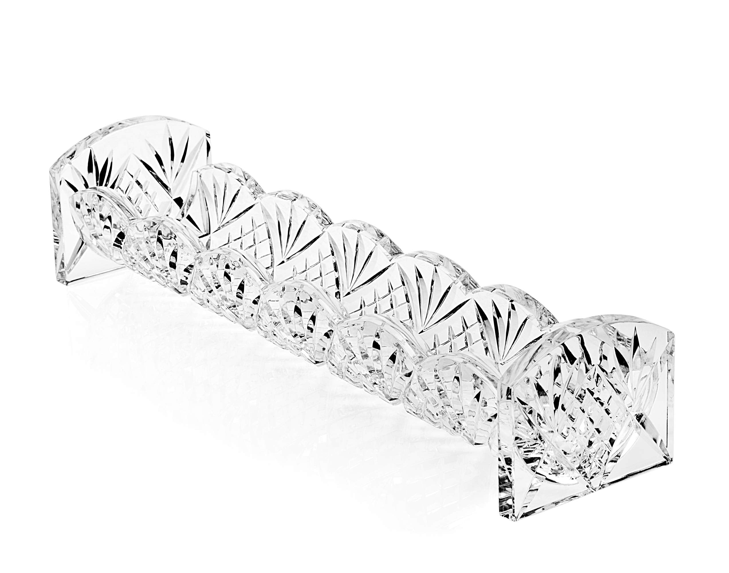 Godinger Dublin Cracker Tray, Snack Dish, Crystal Serving Tray for Crackers, Appetizers, Snacks & Entertaining