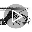 12-Piece Zero Gravity Chair Replacement Cord Kit, Elastic Nylon Repair Set