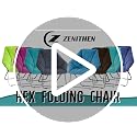 Folding Hexagon Corduroy Saucer Chair, Gray Padded Lounge Chair