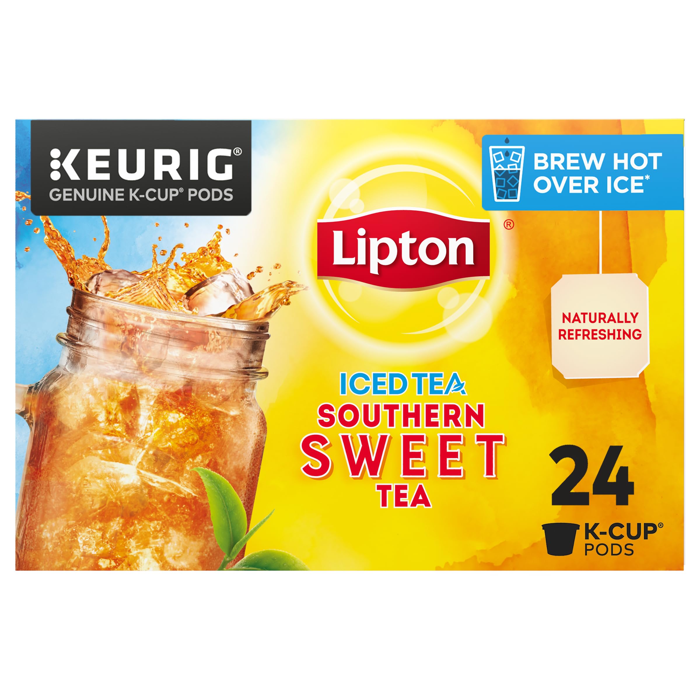 Lipton Iced Tea K-Cups, Southern Sweet Black Tea, 24 Total K-Cup Pods