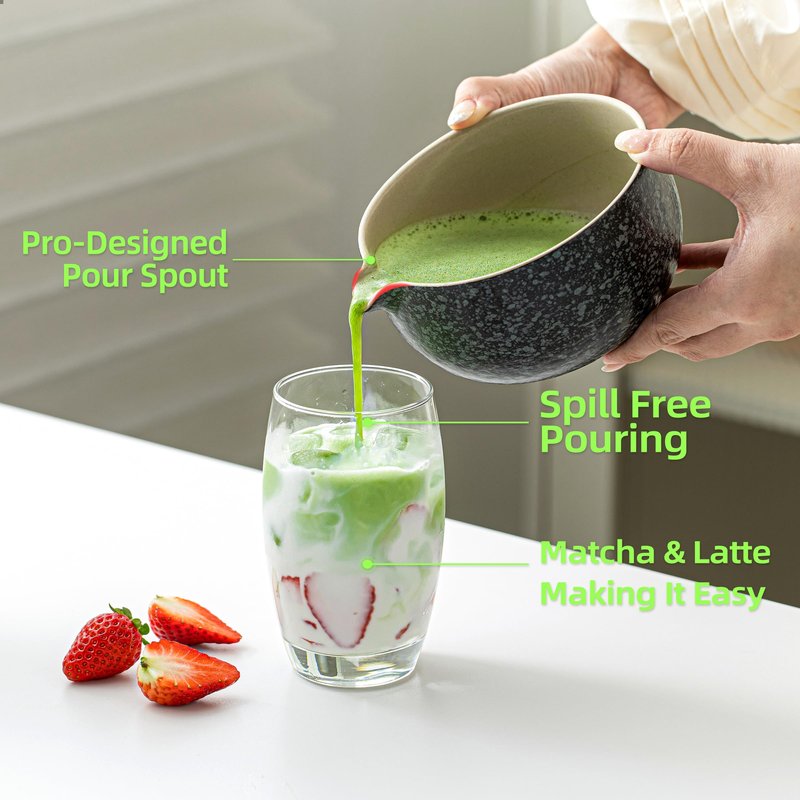 TEANAGOO 12 Pcs Matcha Whisk Set Black,Ceramic Matcha Set,Matcha Kit for Ceremony,Complete Travel Matcha Tea Set,Matcha Set Whisk and Bowl with 2 Cups(7.2oz)/Traveling Bag,Gifts for Matcha Lover