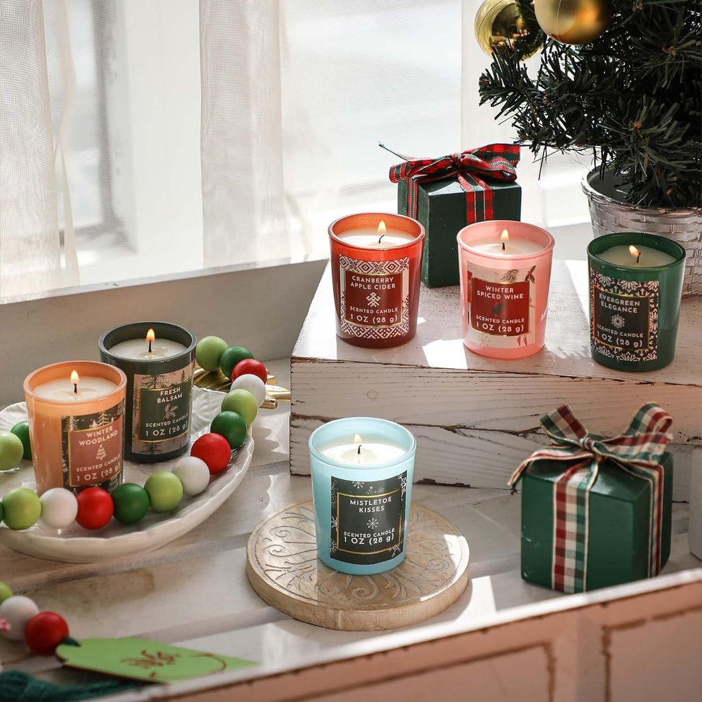 Skiennix 12 Days Advent Calendar Candles - Scented Soy Wax Gift Set for Women | 12 Pcs Xmas Collection