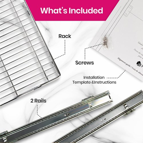 HOLDN’ STORAGE Pull Out Cabinet Organizer, Heavy Duty Caddy w/Lifetime Limited Warranty -20”W x 21”D - Requires At Least 21-1/4” Cabinet Opening, Steel Metal Cabinet Drawers Slide Out, Chrome
