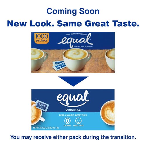 EQUAL Zero Calorie Sweetener Packets - Sugar Substitute for Healthy Living | 500 Count